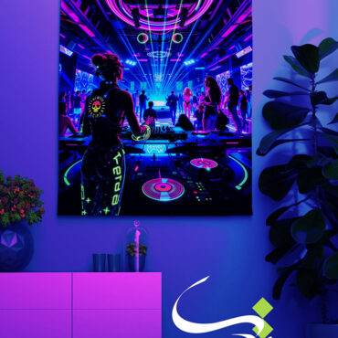 بکدراپ بلک لایت طرح DJ