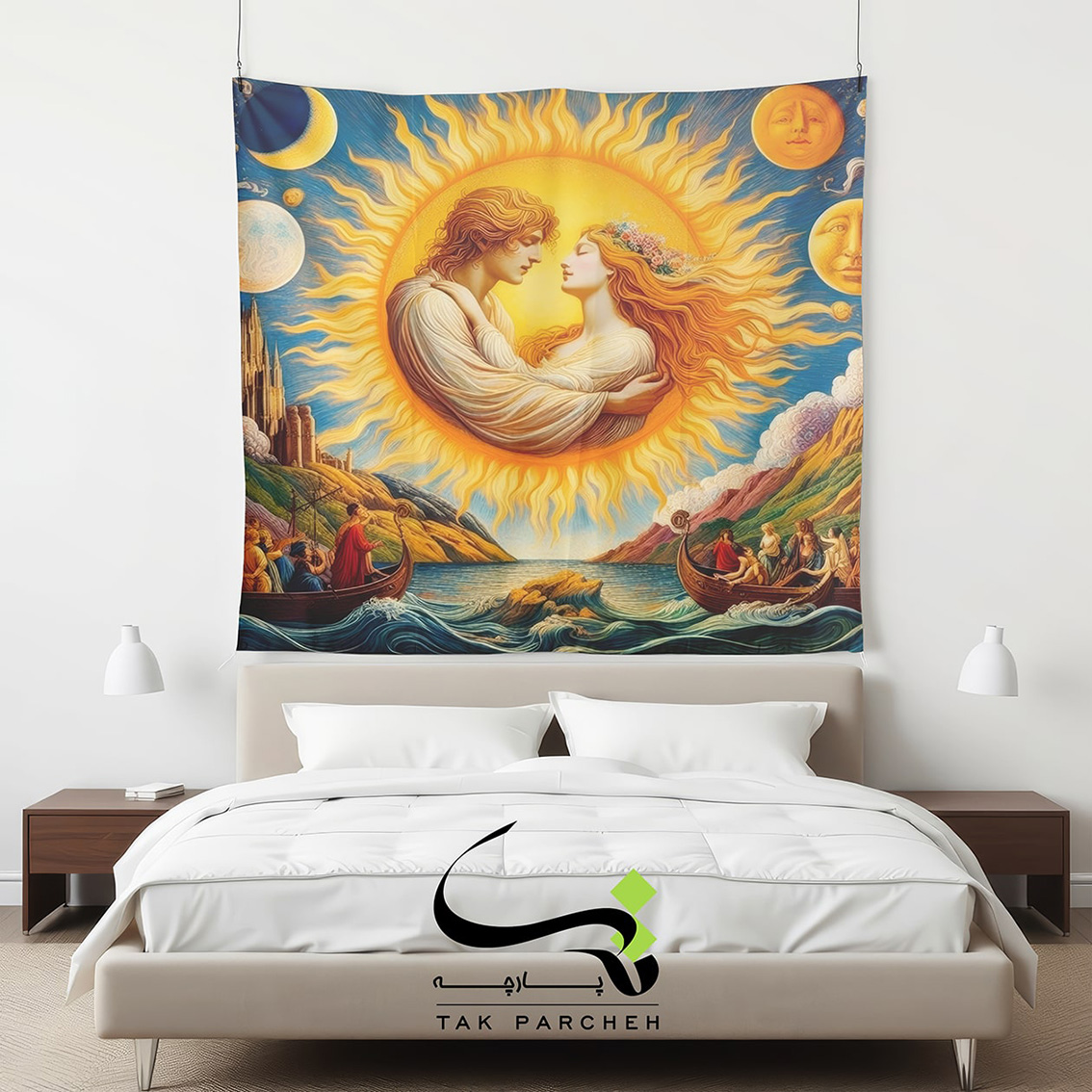 Blacklight Backdrop tarh sun and moon love