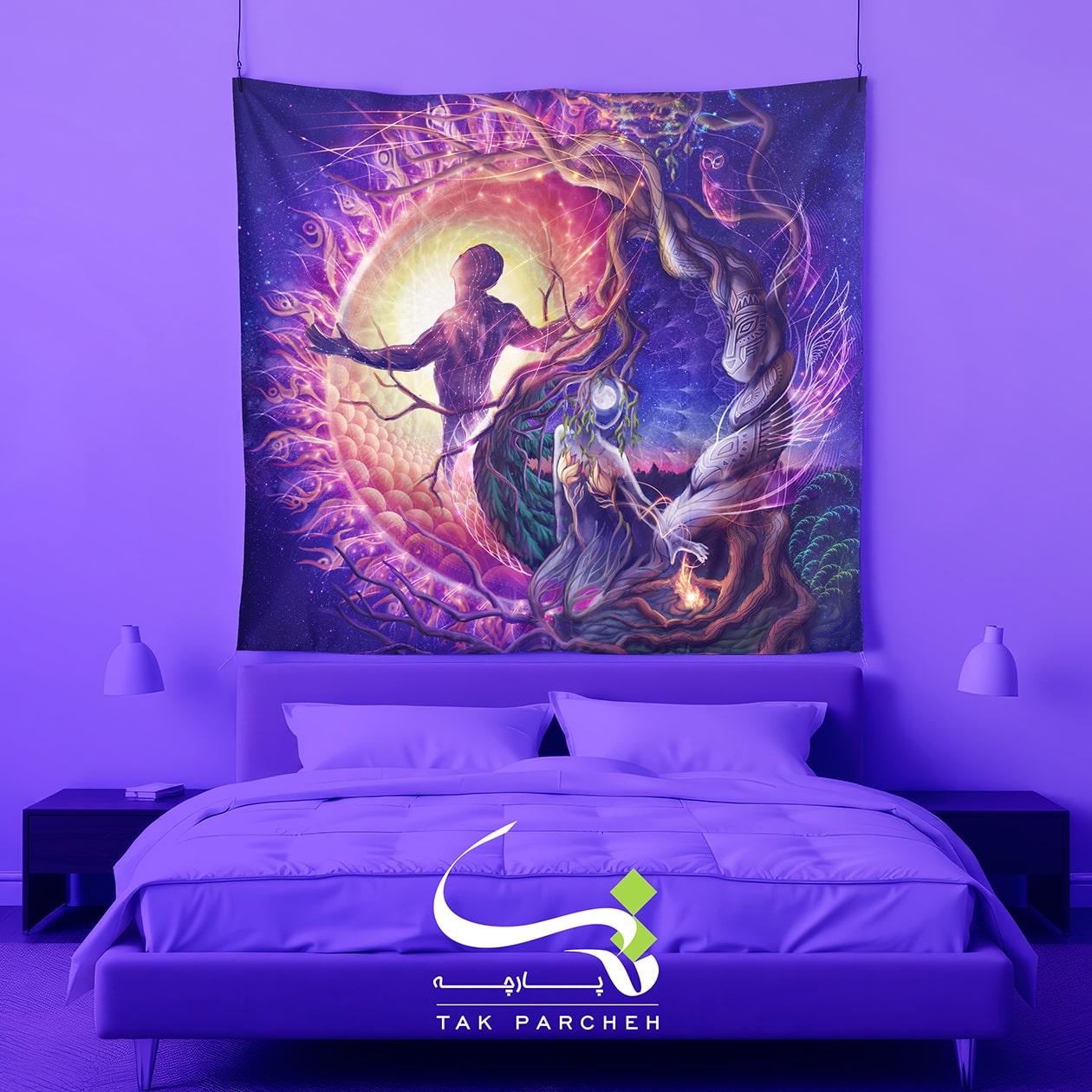 Blacklight Backdrop trah Yin Yang