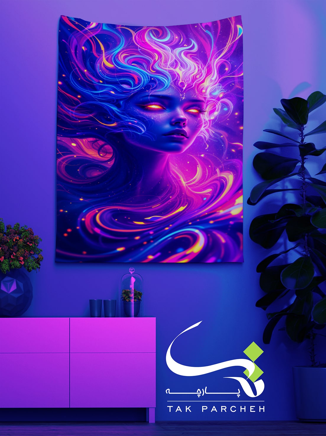 Blacklight Backdrop trah girl