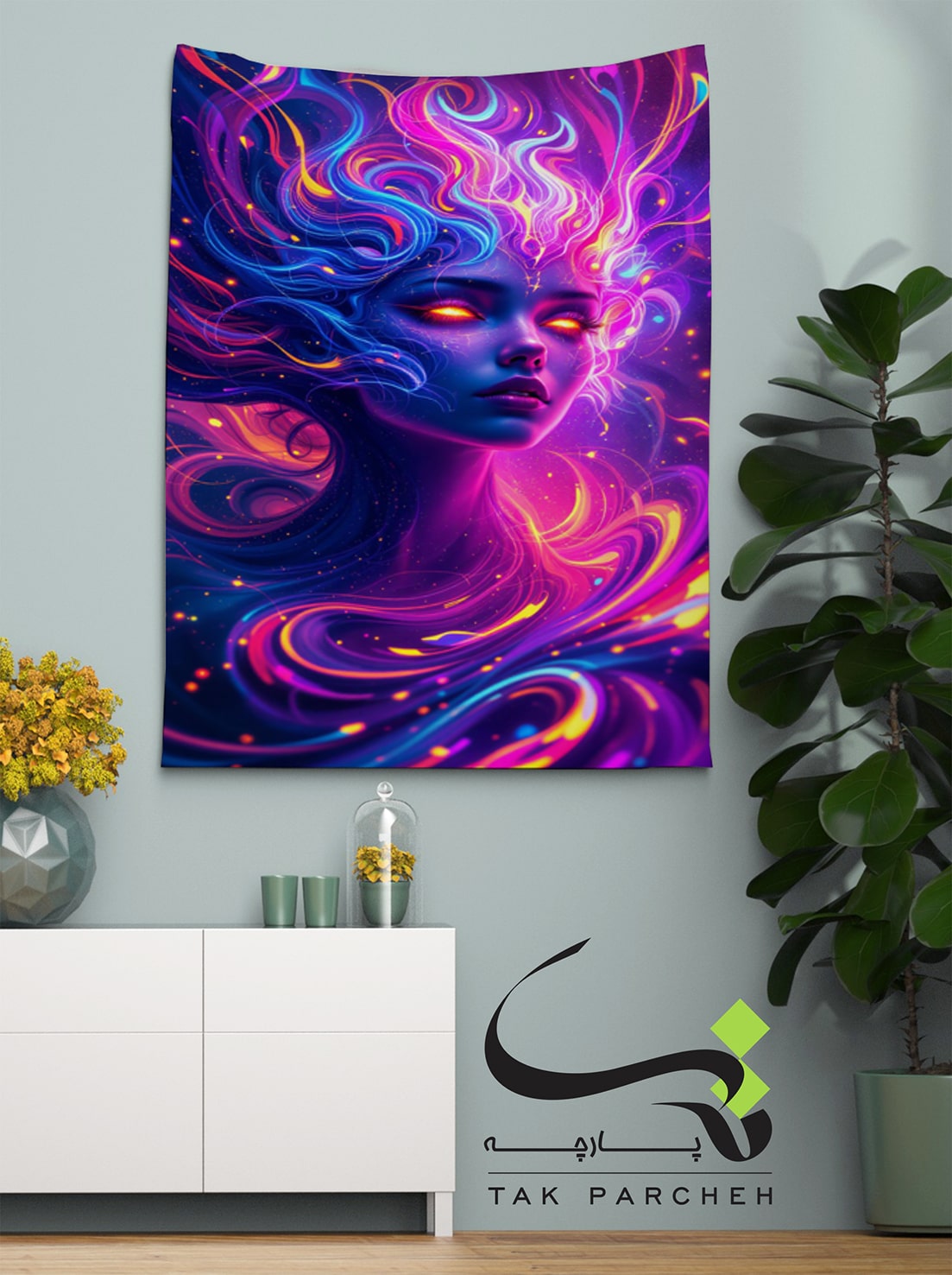 Blacklight Backdrop trah girl