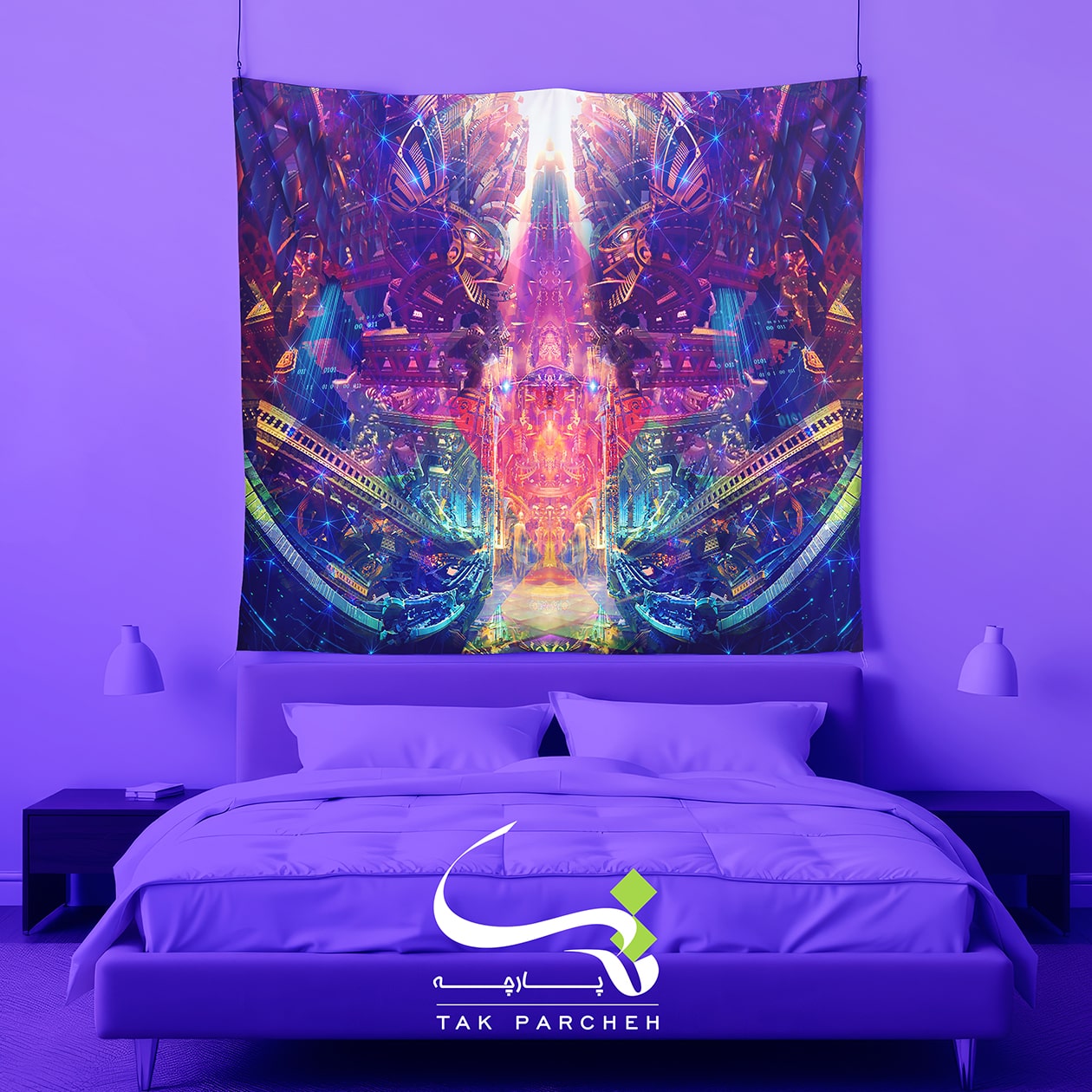 Blacklight Backdrop trah jungle symbol sacred ceremony