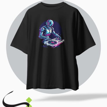 tshirt tarh DJ Robot black