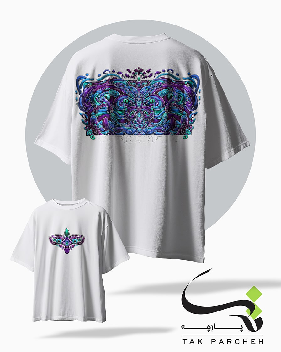 tshirt tarh cheshmahei oghiyanous white