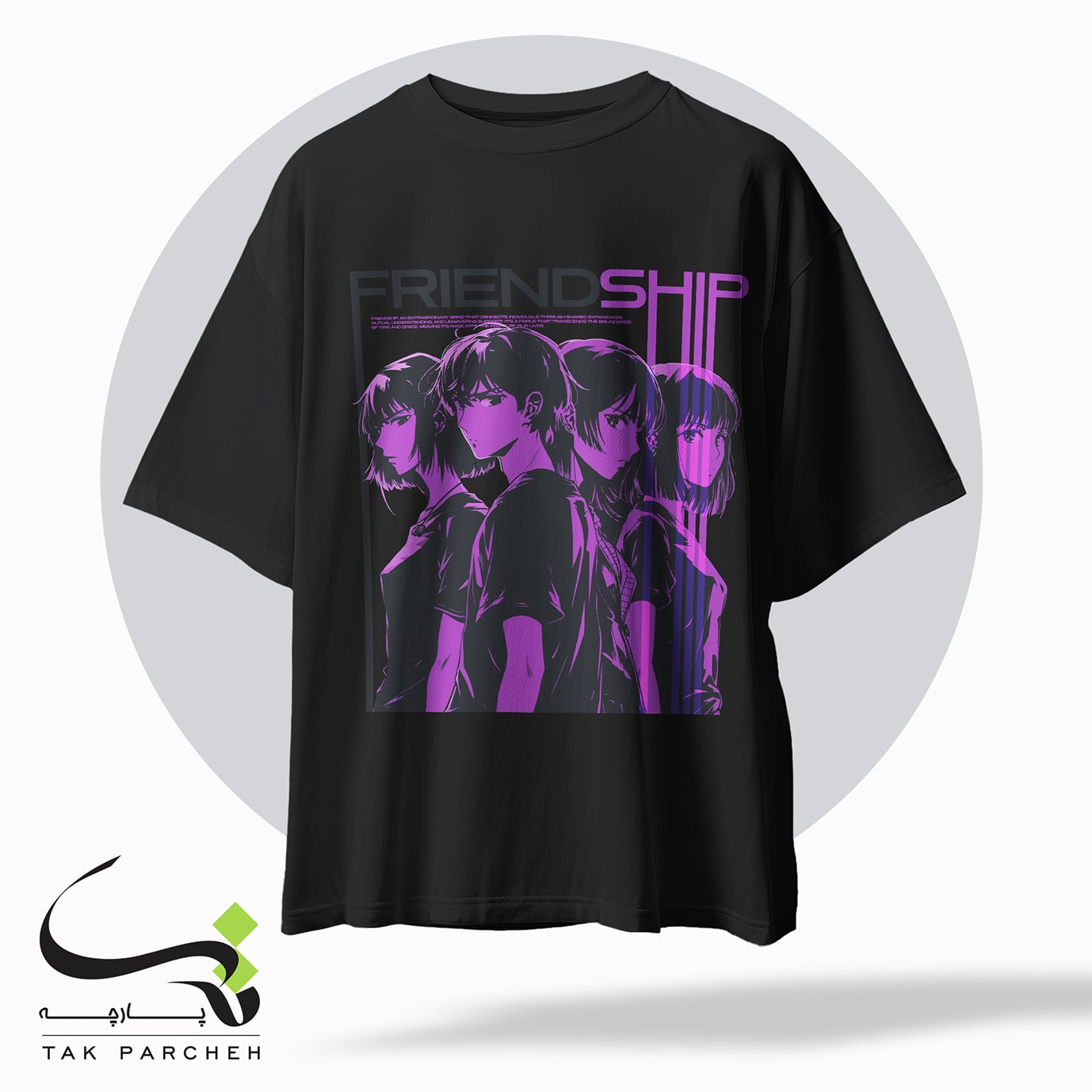 tshirt tarh girl friend black