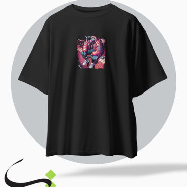 tshirt tarh gorbeh black