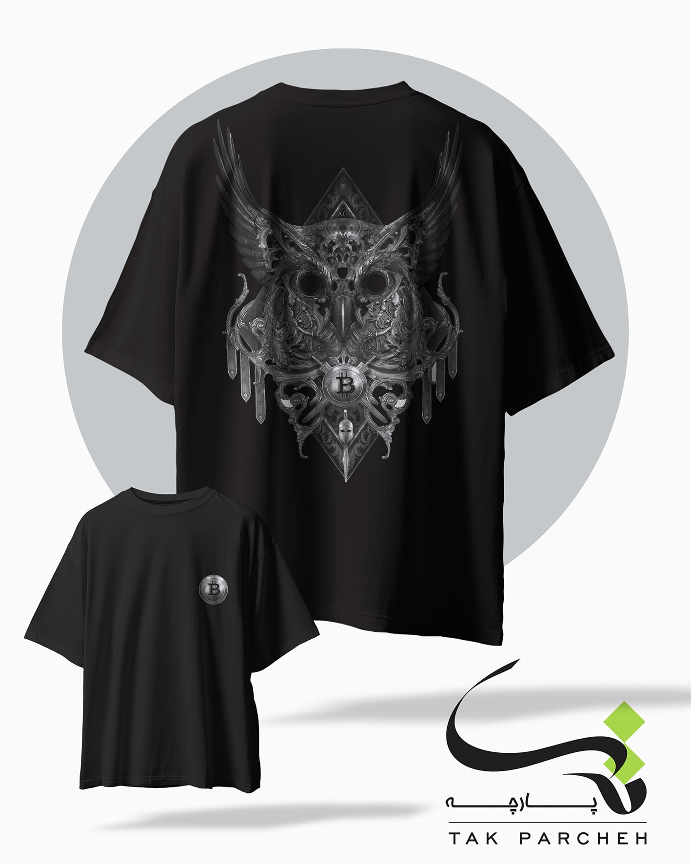 tshirt tarh joghd black