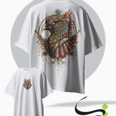 tshirt tarh oghab white