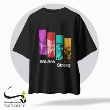 tshirt tarh powerful striped friends black