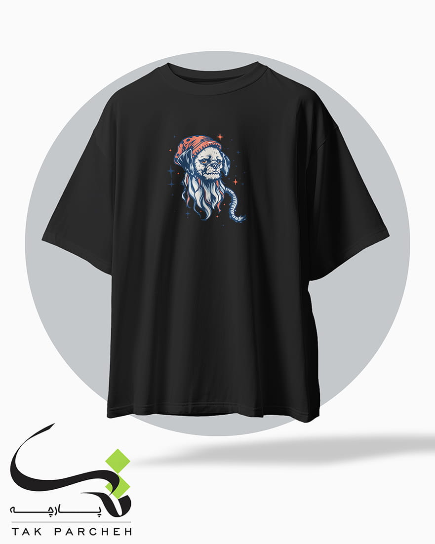 tshirt tarh sag fazaeii black