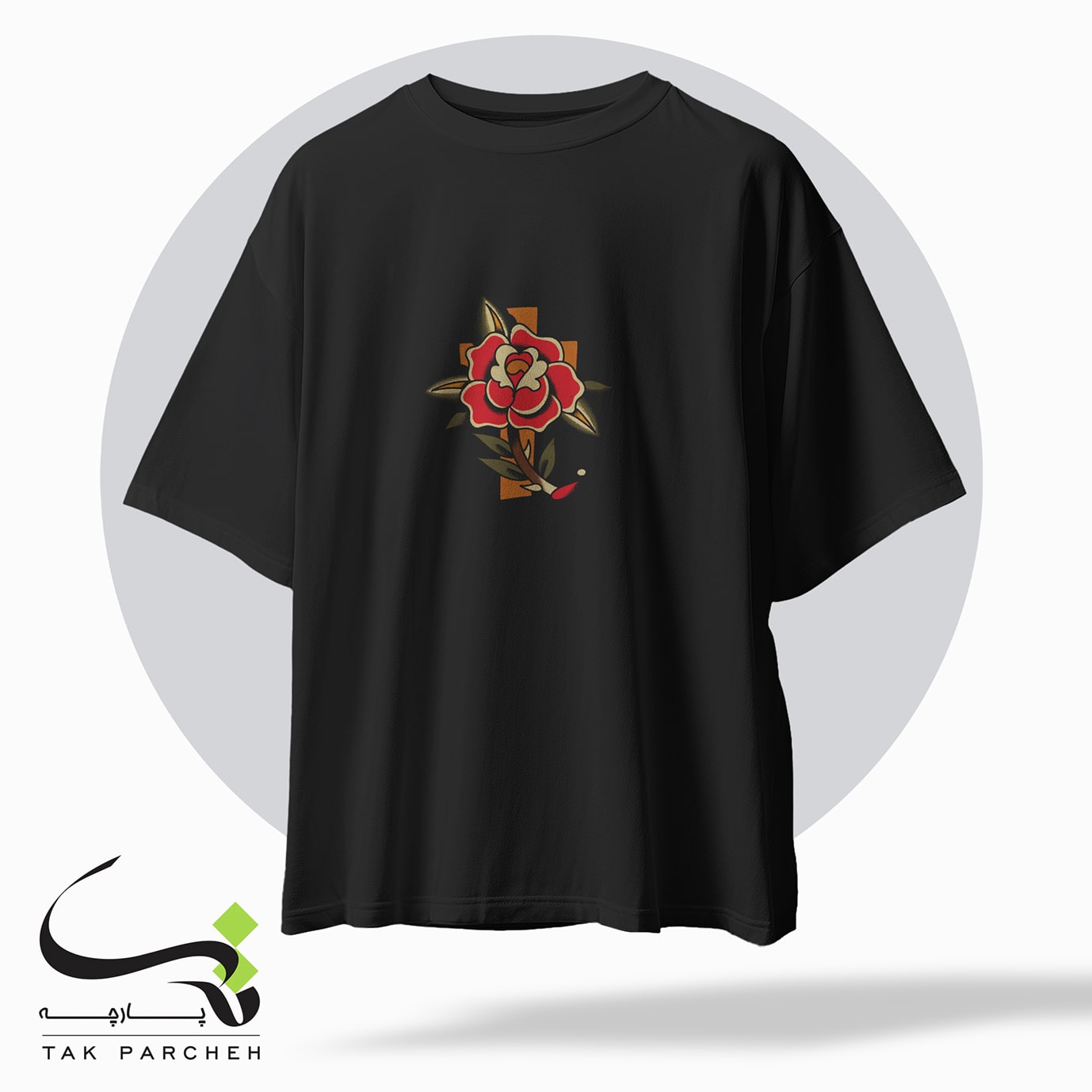 tshirt tarh tshirt tarh cross flower black
