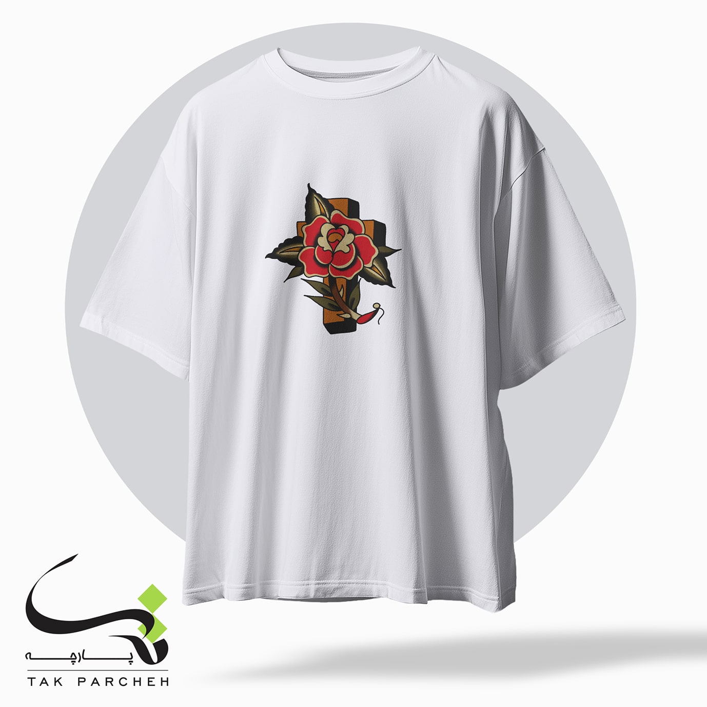 tshirt tarh tshirt tarh cross flower white